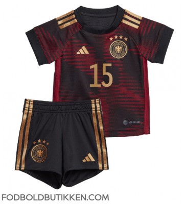 Tyskland Niklas Sule #15 Udebanetrøje Børn VM 2022 Kortærmet (+ Korte bukser)